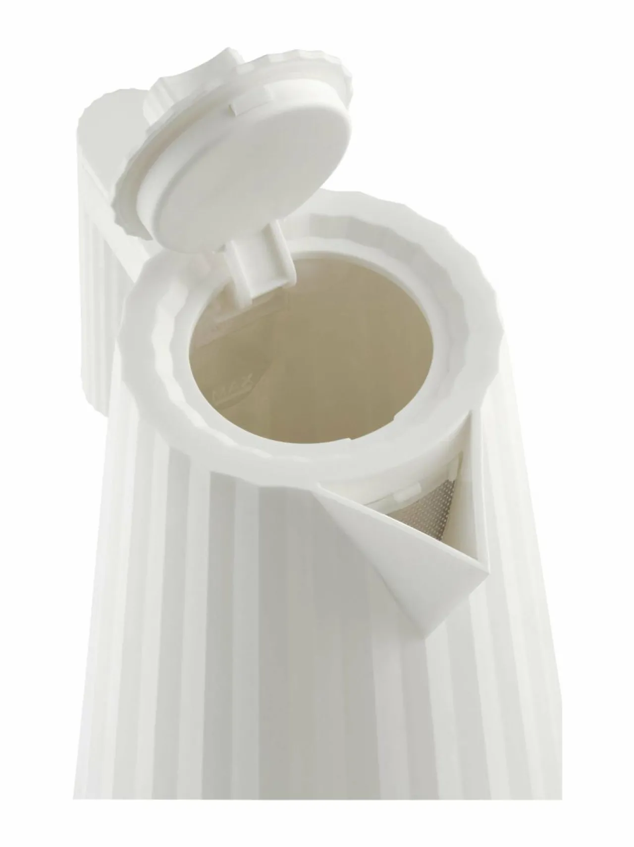 Kahvin- & Vedenkeittimet|Alessi Plissé-vedenkeitin lämpötilansäädöllä 1,7 l W WHITE