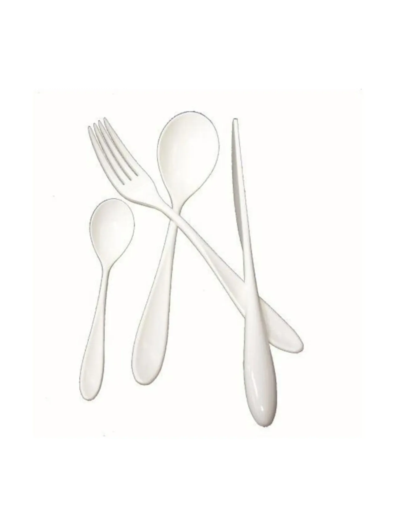 Aterimet & Tarjoiluvälineet|Mepra Policarbonato-aterinsetti 24 osaa PORCELAIN