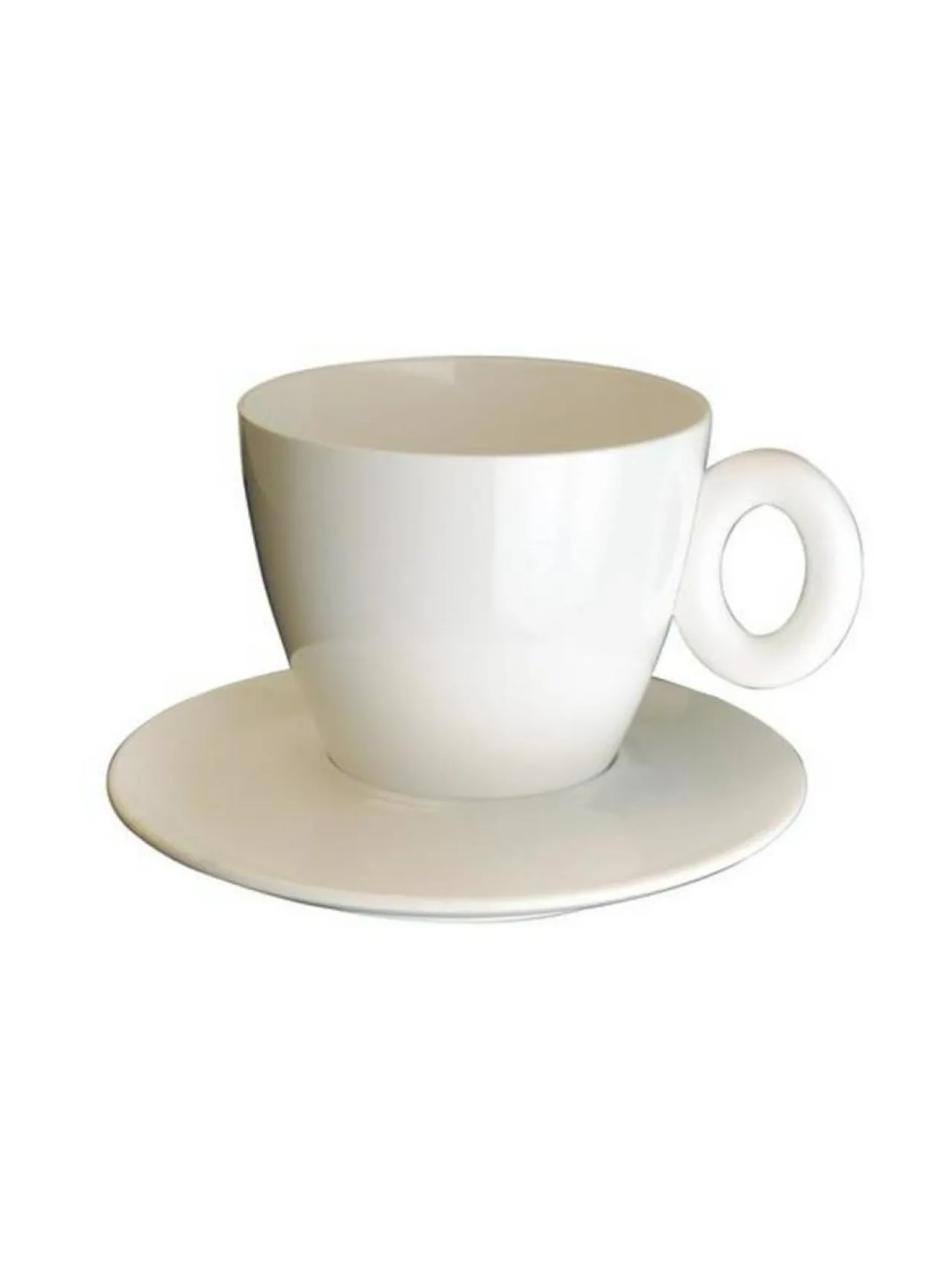 Mukit & Kupit & Asetit|Mepra Policarbonato-espressokuppi ja aluslautanen PORCELAIN