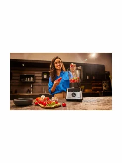 Vatkaimet & Sekoittimet|Braun PowerBlend 7 Blender -tehosekoitin + Travel-muki BLACK, METAL