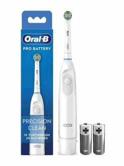 Hampaidenhoito|Oral-B Precision Clean- paristokäyttöinen matkasähköhammasharja WHITE