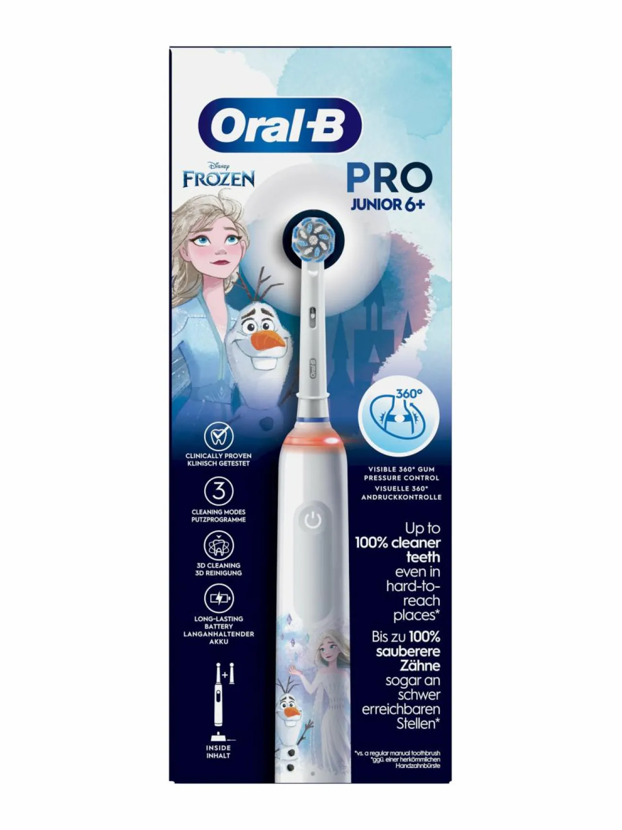 Hampaidenhoito|Oral-B PRO3 Junior Frozen -sähköhammasharja WHITE