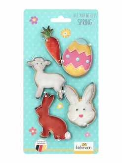 Leivonta|Birkmann Pääsiäiskeksimuotit 5 kpl STEEL