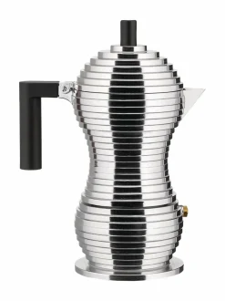 Tee, Kahvi & Vesi|Alessi Pulcina-espressopannu, 3 kupin BLACK