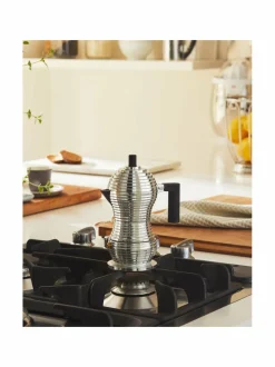 Tee, Kahvi & Vesi|Alessi Pulcina-espressopannu, 3 kupin BLACK