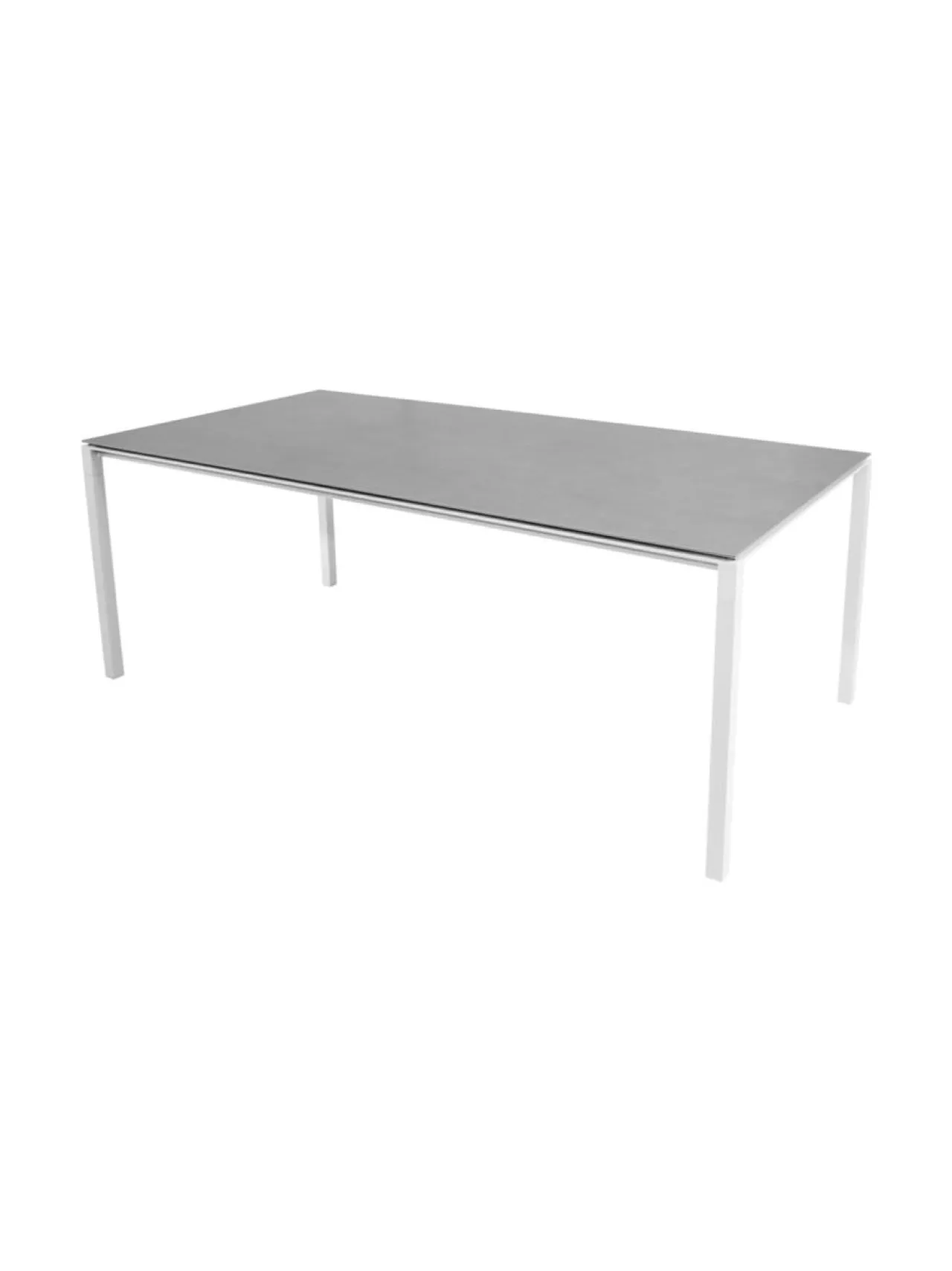 Puutarhakalusteet & Pehmusteet|Cane-Line Pure-ruokapöytä 200 x 100 cm VALKOINEN, BETONINHARMAA