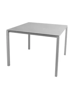 Puutarhakalusteet & Pehmusteet|Cane-Line Pure-ruokapöytä 100 x 100 cm VAALEANHARMAA, BETONINHARMAA