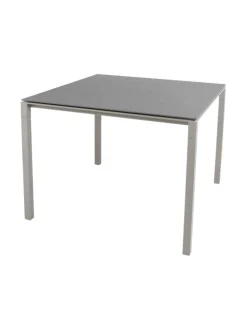 Puutarhakalusteet & Pehmusteet|Cane-Line Pure-ruokapöytä 100 x 100 cm TAUPE, BASALTINHARMAA