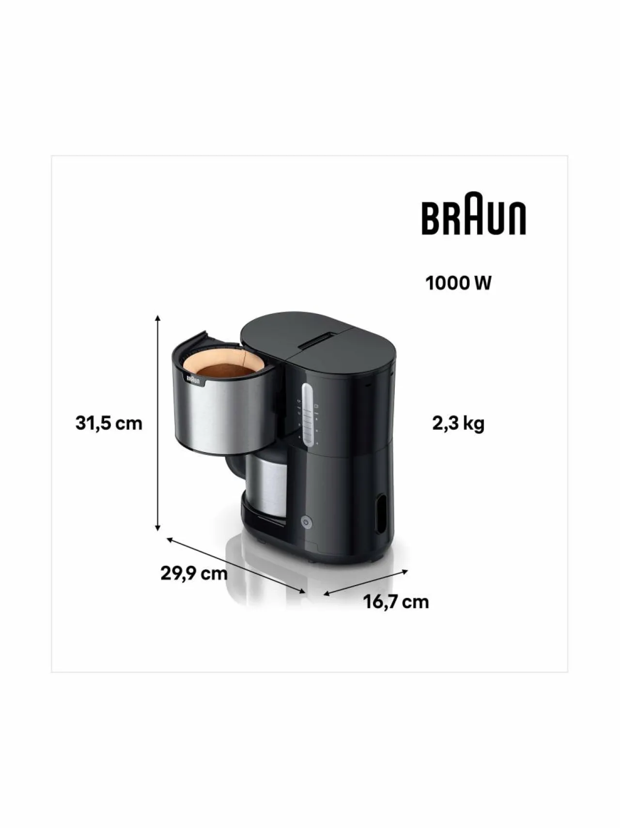 Kahvin- & Vedenkeittimet|Braun PurShine-termoskahvinkeitin 1,2 l WHITE