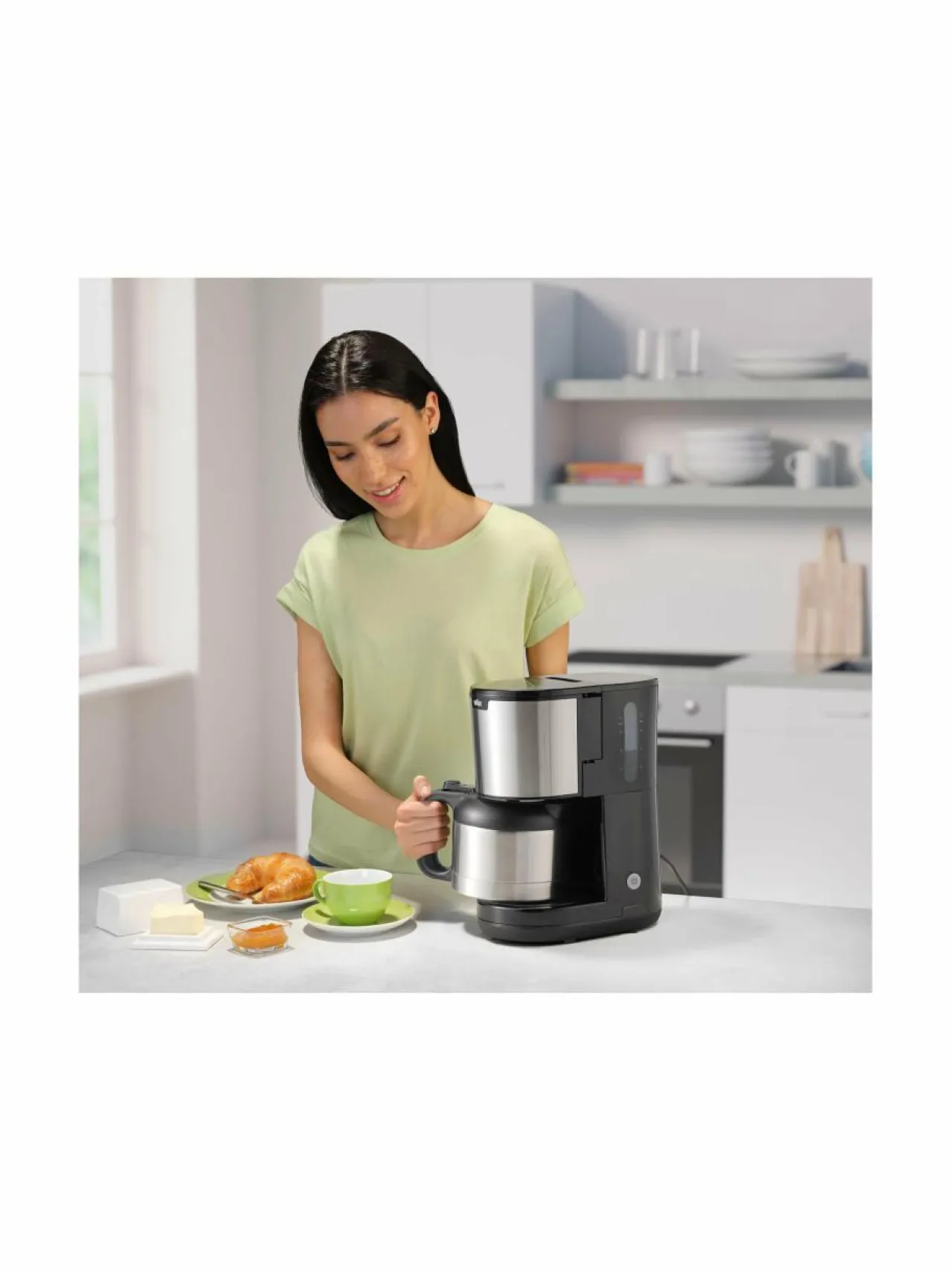 Kahvin- & Vedenkeittimet|Braun PurShine-termoskahvinkeitin 1,2 l WHITE