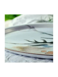 Tarjoiluastiat|ESTER VISUAL Pyöreä tarjotin Poro halk. 35 cm