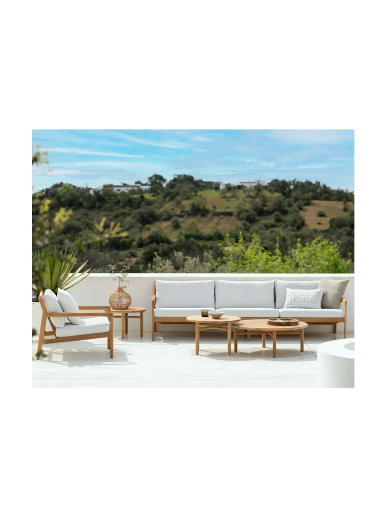 Puutarhakalusteet & Pehmusteet|Ethnicraft Quatro ulkokaluste sohva-/sivupöytä