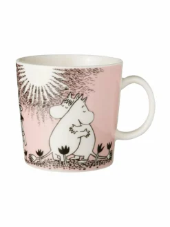 Mukit & Kupit & Asetit|Moomin Arabia Rakkaus-muki 0,3 l VAALEANPUNAINEN