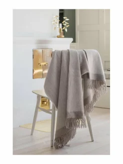 Huovat & Päiväpeitot|Lapuan Kankurit Rauha-villahuopa 130 x 180 cm WHITE-BEIGE