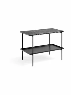 Pöydät|HAY Rebar Side Table -pöytä 75 x 44 x 55 cm MARBLE/SOFT BLACK (MUSTA)