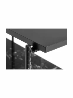 Pöydät|HAY Rebar Side Table -pöytä 75 x 44 x 55 cm MARBLE/SOFT BLACK (MUSTA)