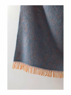 Huovat & Päiväpeitot|Lapuan Kankurit Revontuli-mohairvillahuopa RUST/DENIM BLUE