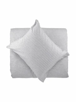 Liinavaatteet|Casa Stockmann Riga Jersey -tyynyliina HARMAA/VALKOINEN