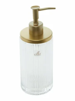 Kylpyhuonetarvikkeet|Villa Stockmann Rimini- lasinen saippua-annostelija CLEAR GLASS/MATT GOLDEN