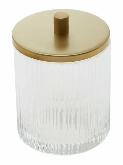 Kylpyhuonetarvikkeet|Villa Stockmann Rimini- lasinen vanurasia kannella CLEAR GLASS/MATT GOLDEN