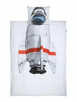 Liinavaatteet|Snurk Rocket-pussilakanasetti 150 x 210 + 50 x 60 cm WHITE
