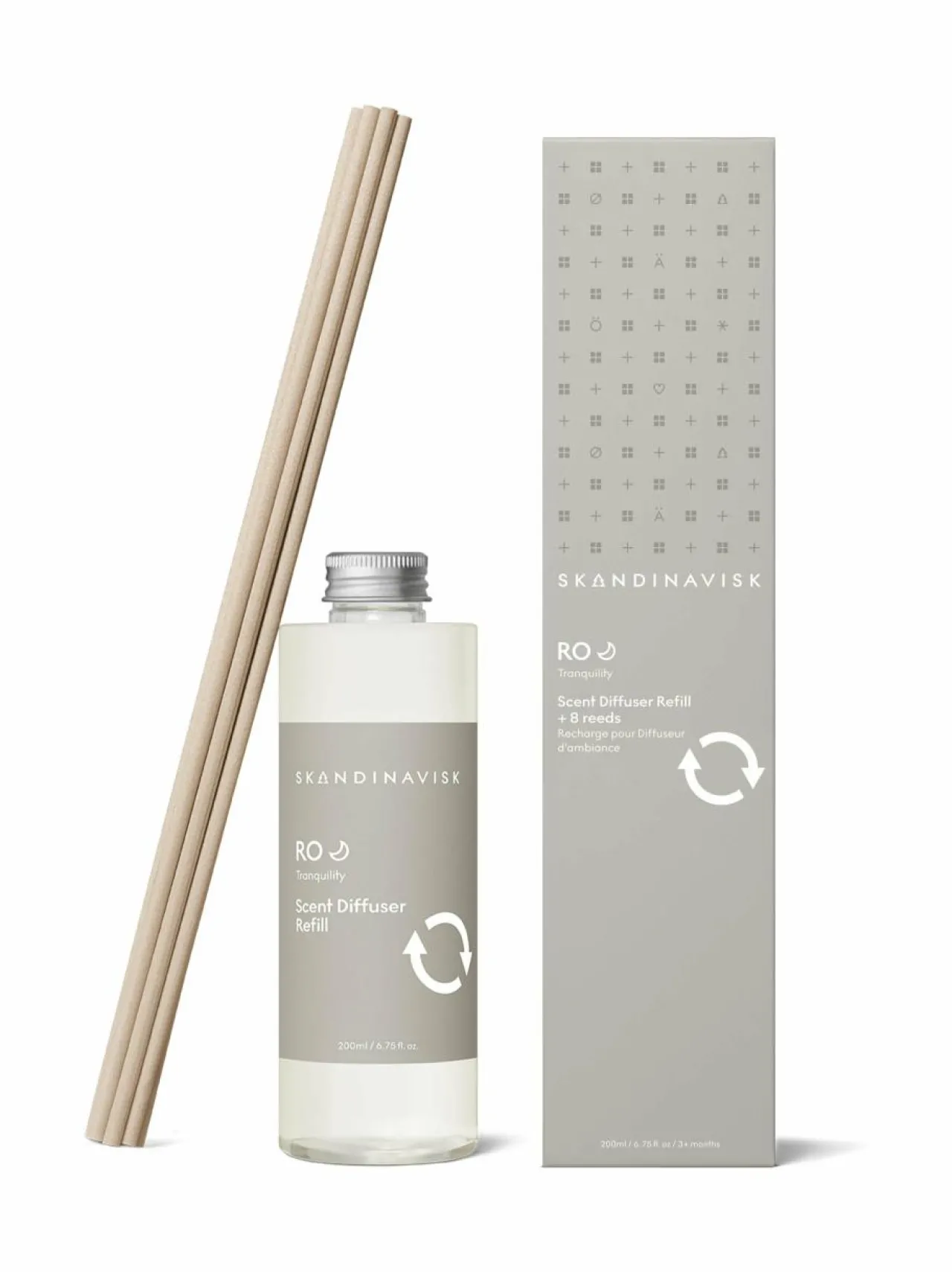 Huonetuoksut & Tuoksukynttilät|Skandinavisk RO-diffuuserin täyttöpakkaus 200 ml COOL GREY