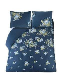 Liinavaatteet|Laura Ashley Rosemore-satiinipussilakanasetti 12 MID NIGHT