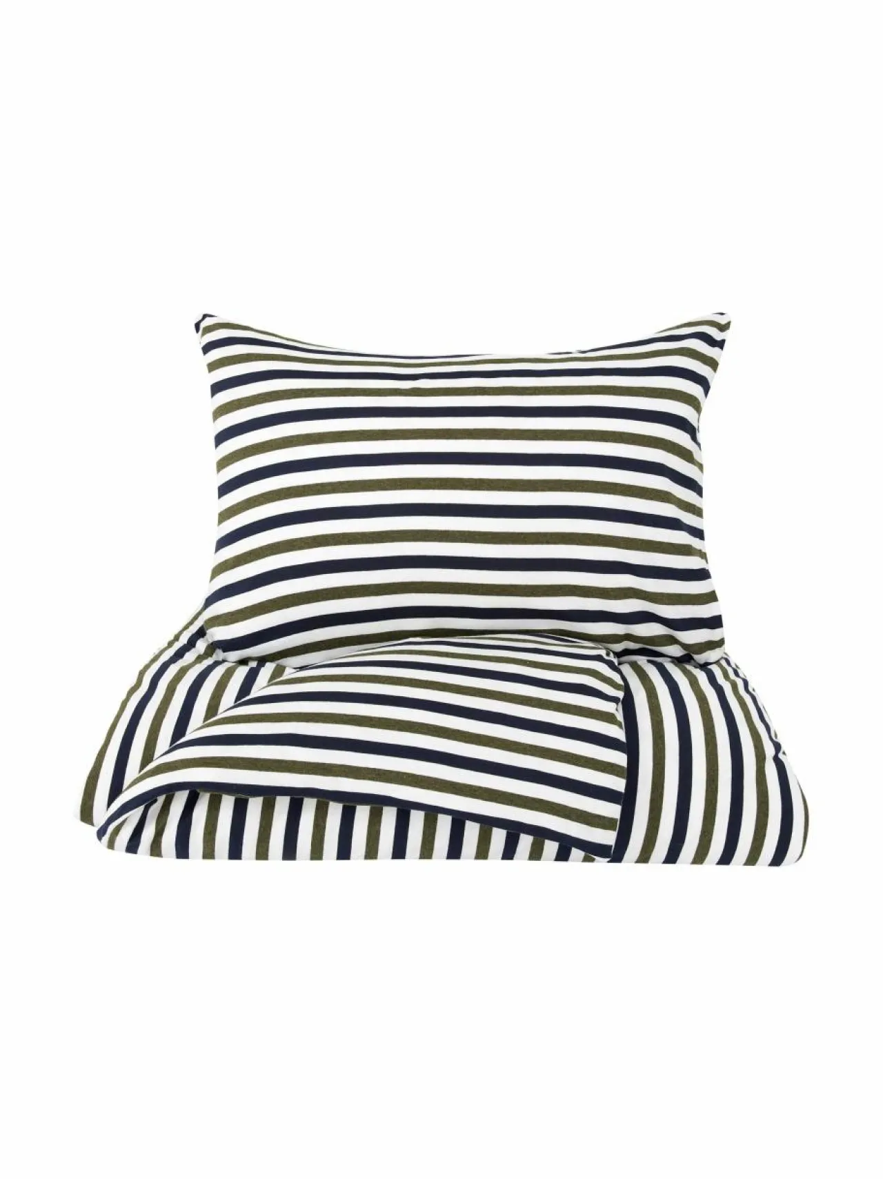 Liinavaatteet|Casa Stockmann Rotterdam Jersey -pussilakana 150 x 210 cm DK.BLUE/MEL GREEN/NATURAL WHITE