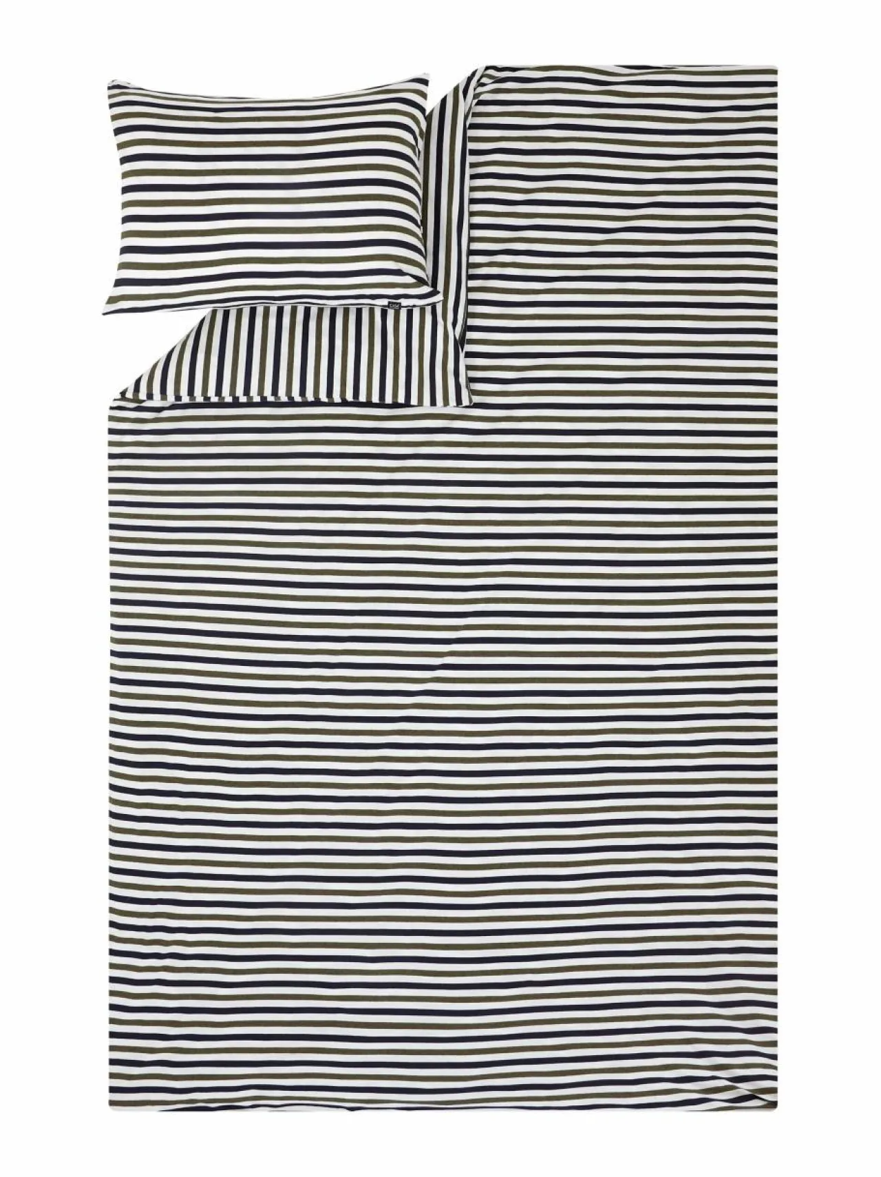 Liinavaatteet|Casa Stockmann Rotterdam Jersey -pussilakana 150 x 210 cm DK.BLUE/MEL GREEN/NATURAL WHITE