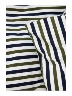 Liinavaatteet|Casa Stockmann Rotterdam Jersey -pussilakana 150 x 210 cm DK.BLUE/MEL GREEN/NATURAL WHITE