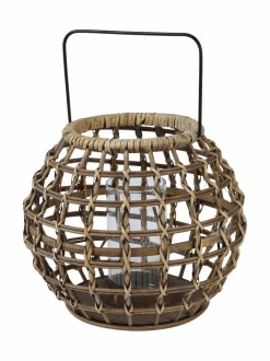 Puutarhavalaisimet & Lyhdyt|Decoris Rottinkilyhty 18 cm BROWN