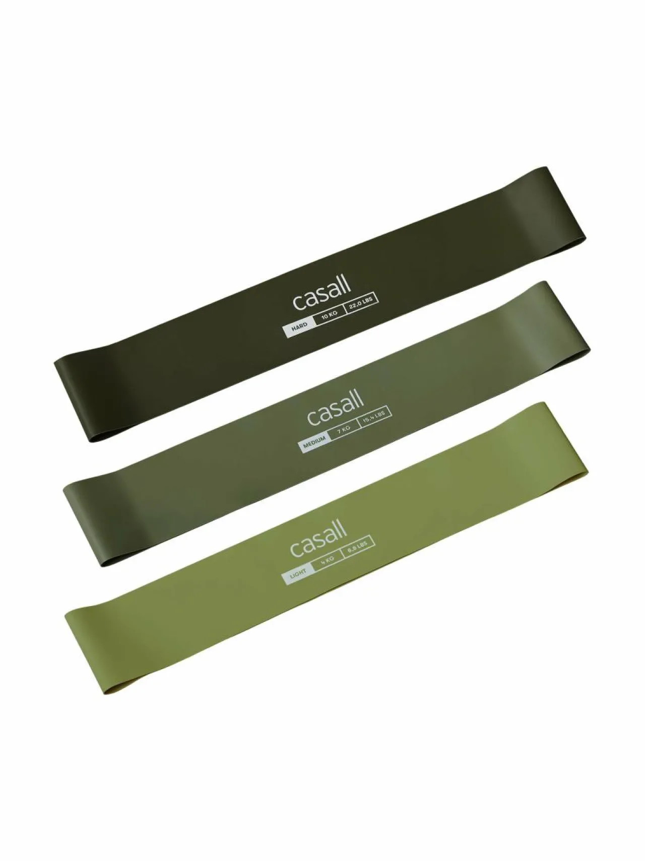 Kuntoilutarvikkeet|Casall Rubber-vastuskuminauhat 3-pack 471 GREEN SELECTION