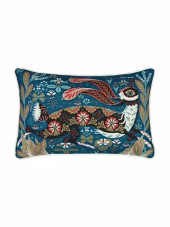 Sisustustyynyt|Klaus Haapaniemi & Co Running Hare -tyynynpäällinen 35 x 55 cm PREUSSIAN BLUE