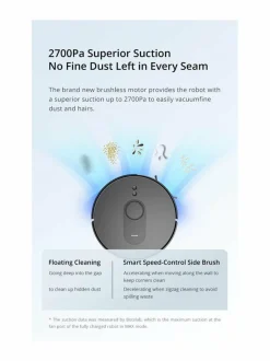 Pölynimurit|360 Robot S8 Plus -robottipölynimuri tyhjennystelakalla BLACK