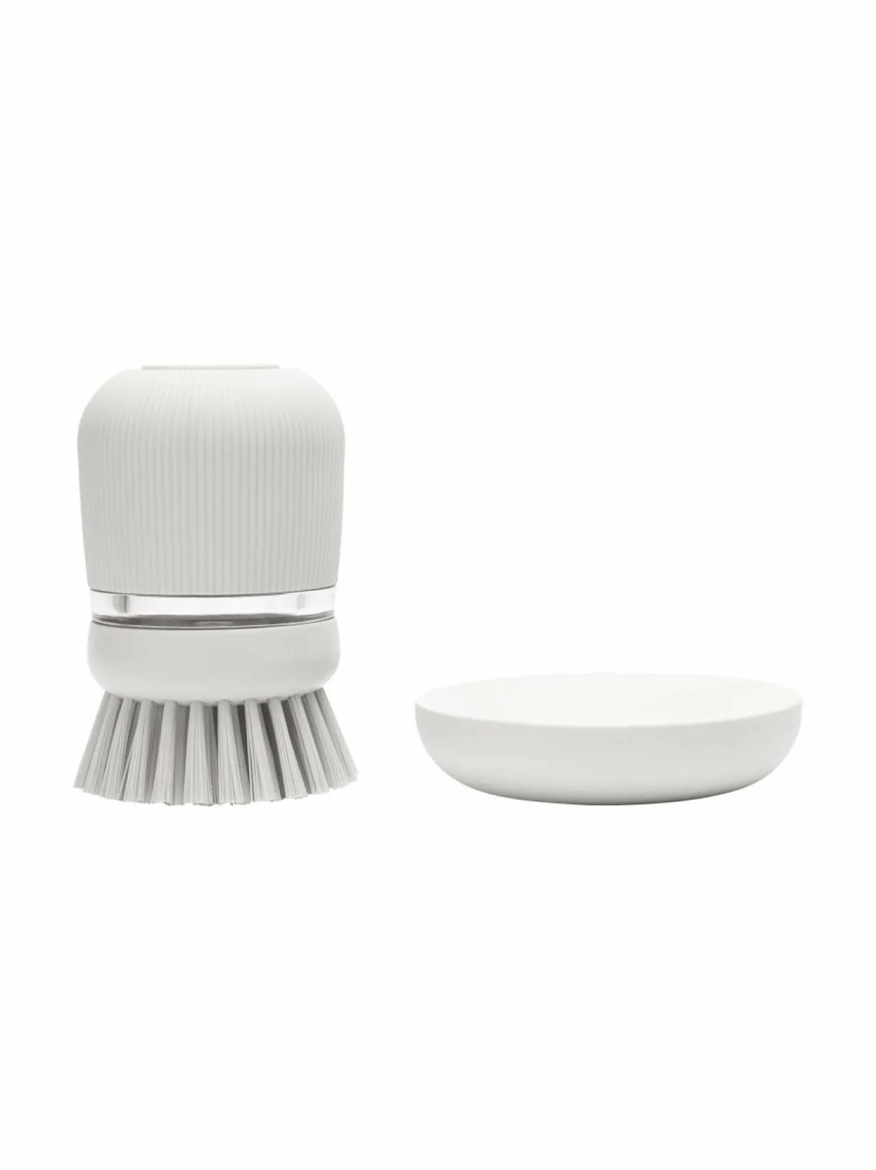 Keittiötarvikkeet|Brabantia Saippuaa annosteleva tiskiharja LIGHT GREY