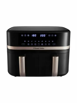 Muut Keittiölaitteet|Russell Hobbs Satisfry Dual Basket 9l Airfryer -kiertoilmakypsennin BLACK