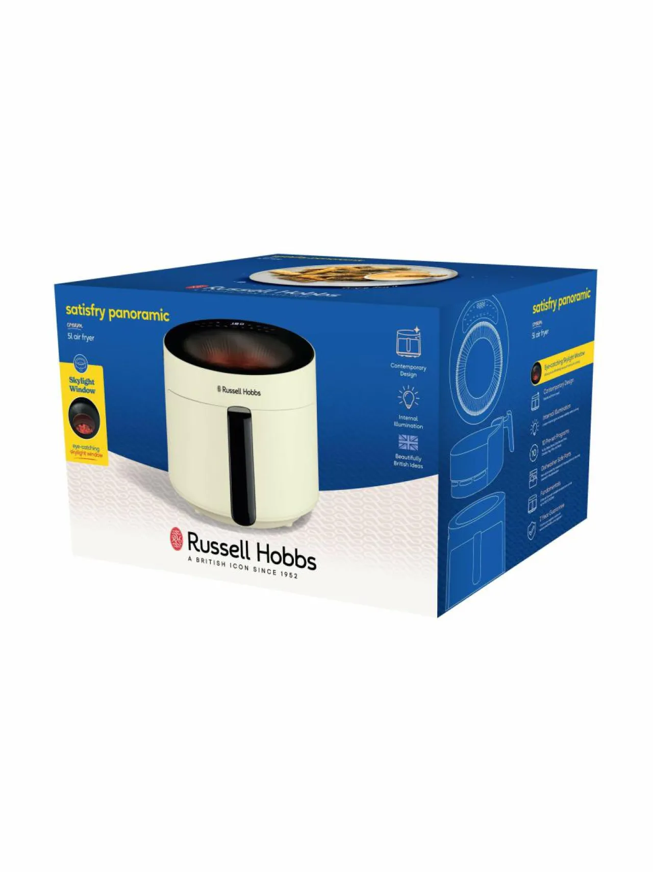 Muut Keittiölaitteet|Russell Hobbs Satisfry Panoramic -airfryer CREAM
