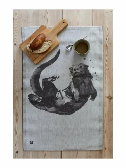 Keittiö- & Kattaustekstiilit|Lapuan Kankurit Saukko x Teemu Järvi -pyyhe 46 x 70 cm 9 WHITE-BLACK