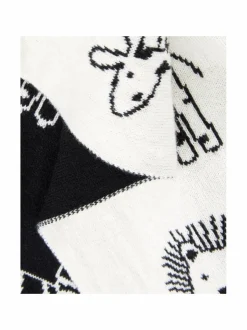 Huovat & Päiväpeitot|Casa Stockmann Savanni-huopa 120 x 160 cm BLACK/SNOW WHITE