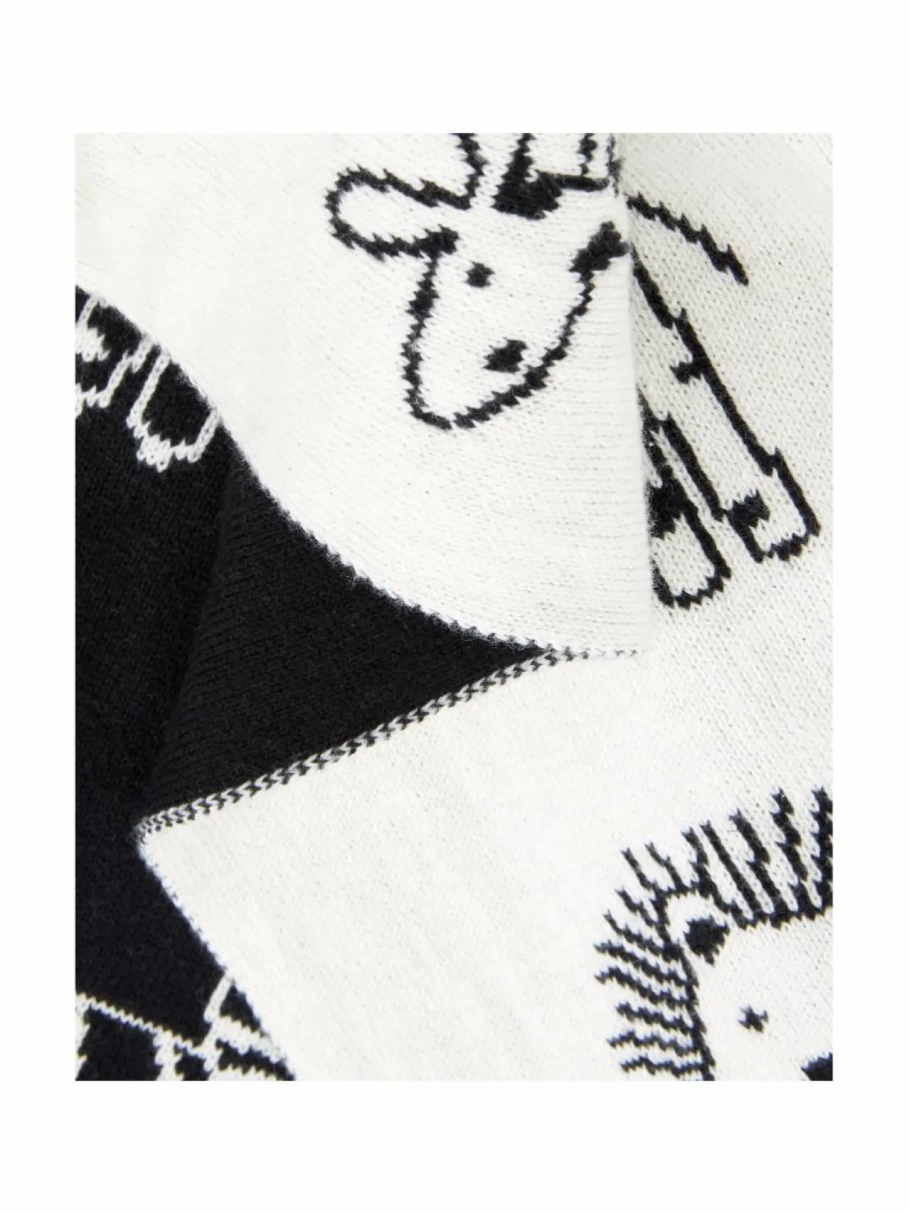 Huovat & Päiväpeitot|Casa Stockmann Savanni-huopa 120 x 160 cm BLACK/SNOW WHITE