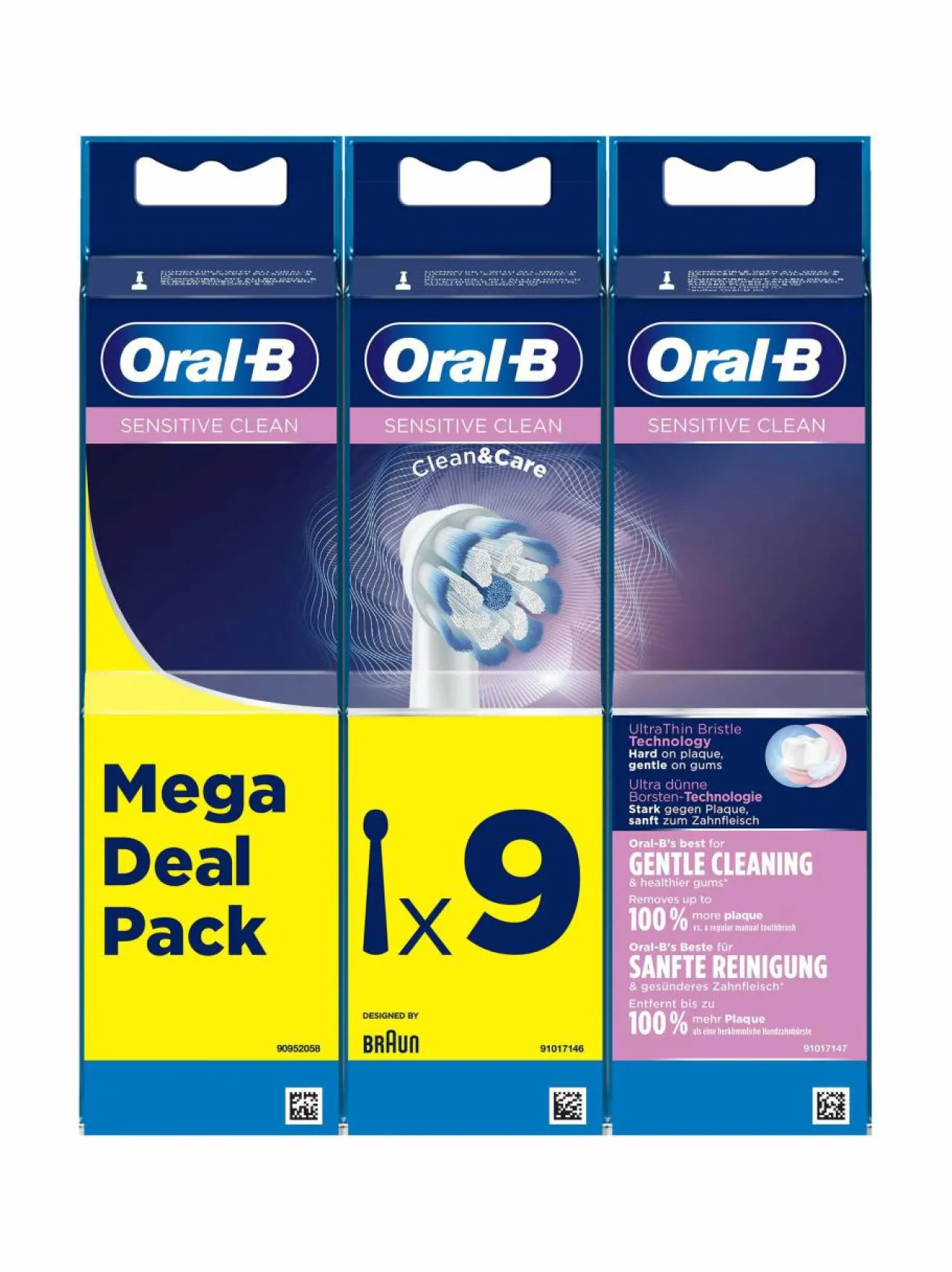 Hampaidenhoito|Oral-B Sensitive Clean -harjaspää 9 kpl WHITE