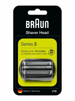 Ihokarvanpoisto|Braun Series 3 21B -parranajokoneen teräverkko ja terät BLACK