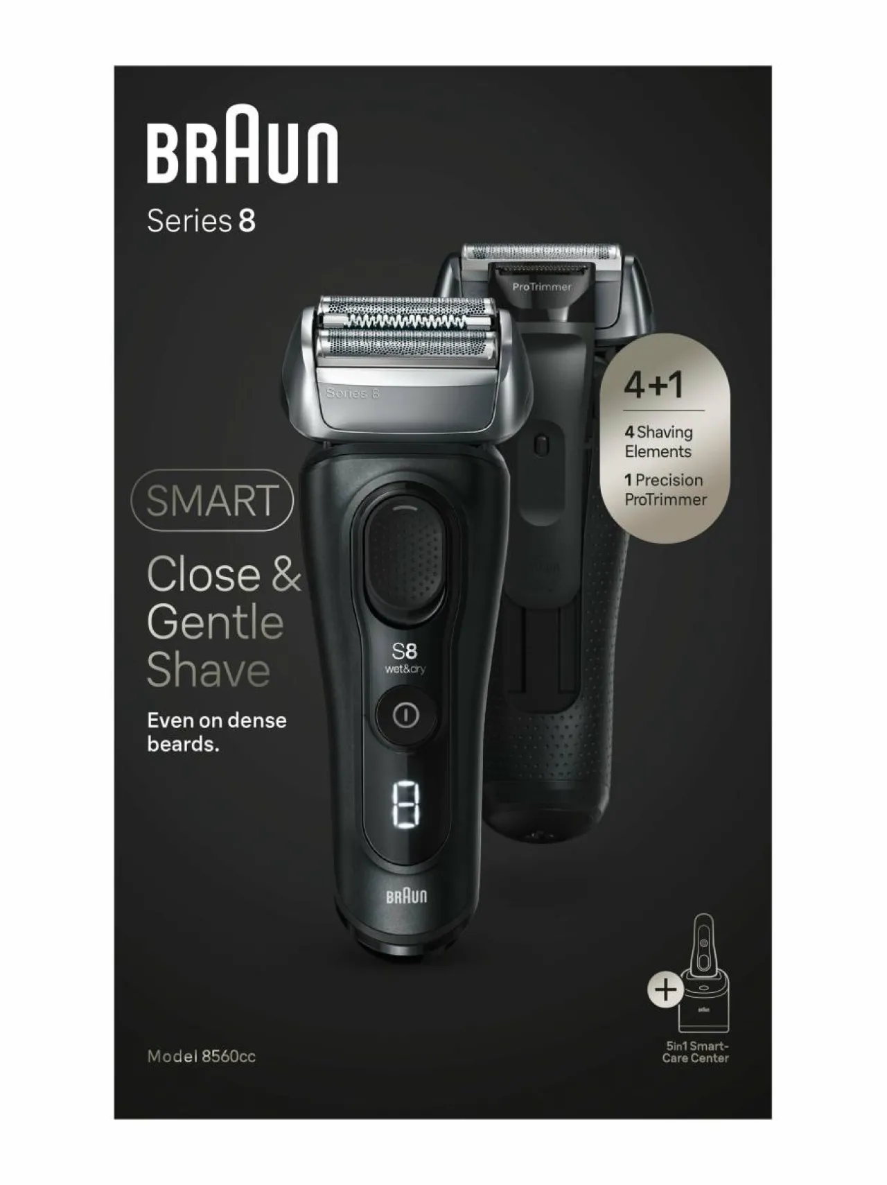 Ihokarvanpoisto|Braun Series 8 SmartCare -parranajokone BLACK