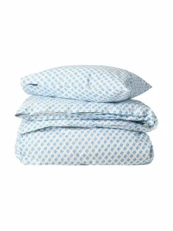 Liinavaatteet|Lexington Shell Printed Cotton Poplin -pussilakanasetti WHITE/BLUE