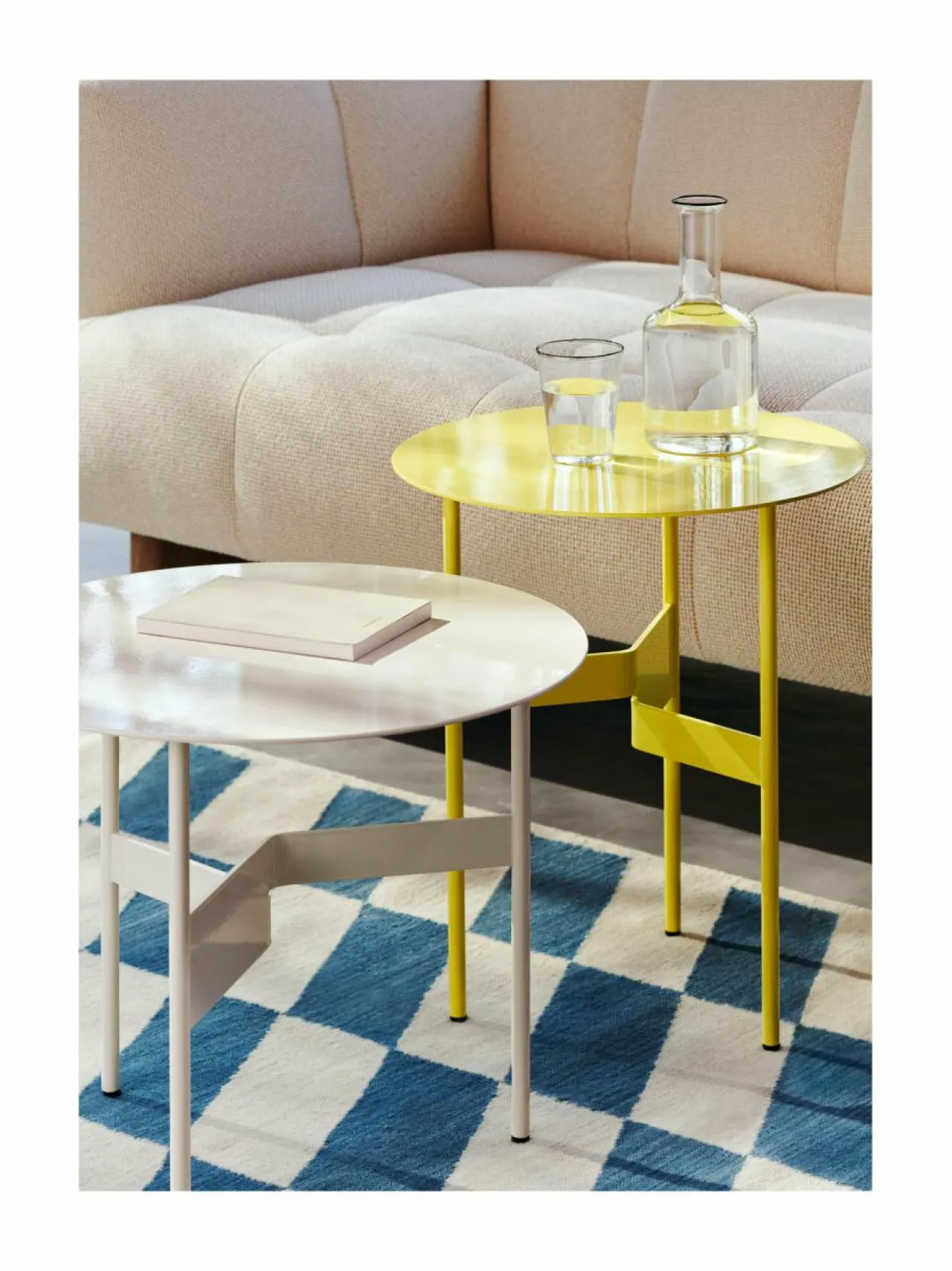 Pöydät|HAY Shim- sohvapöytä, Ø45 x K51 cm CUSTARD