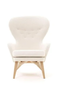 Sohvat & Nojatuolit|Ornäs Siesta lepotuoli - Orsetto kangas, tammijalka VALKOINEN