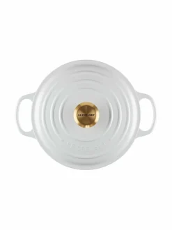 Keitto- & Paistoastiat|Le Creuset Signature Round -valurautapata 24 cm WHITE