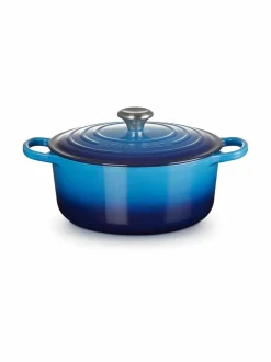 Keitto- & Paistoastiat|Le Creuset Signature-pyöreä valurautapata 4.2 l AZURE