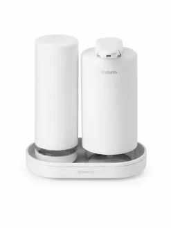 Keittiötarvikkeet|Brabantia SinkStyle- saippua-annostelijasetti 2 x 200 ml WHITE MINERAL FRESH WHITE
