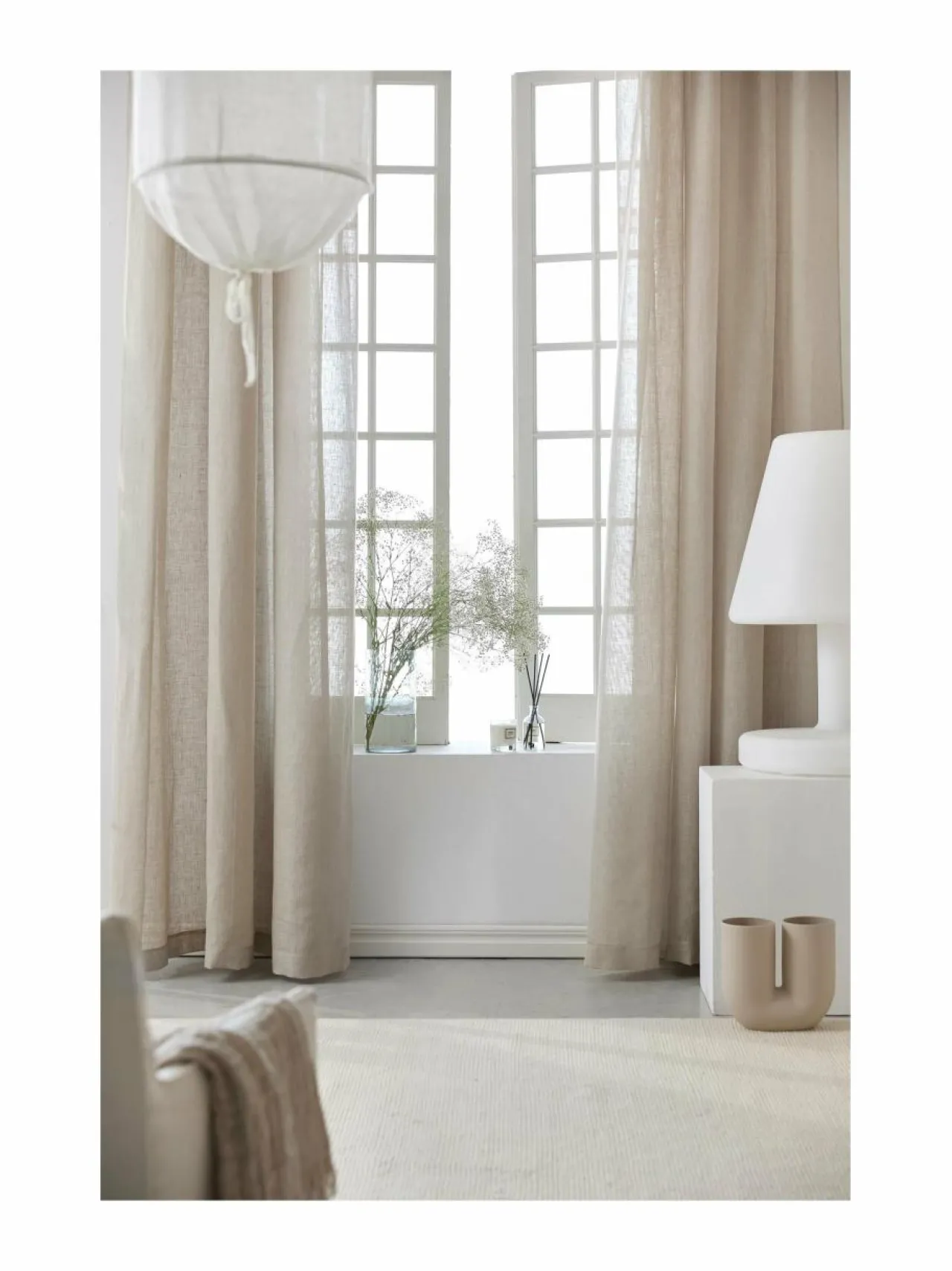 Valmisverhot|Himla Sirocco-pellavaverho NATURAL